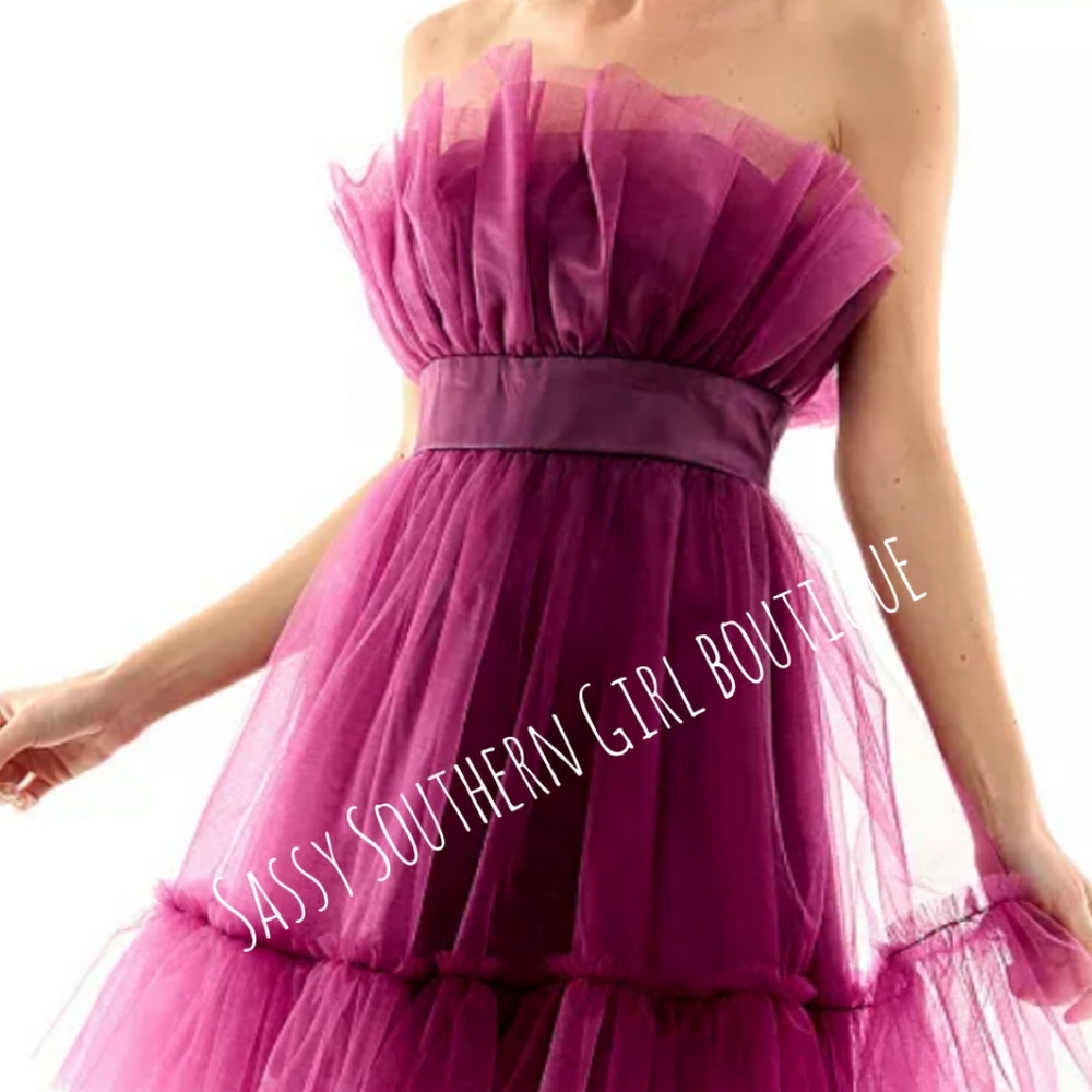 🆕⭐Plum purple tulle tutu mini dress